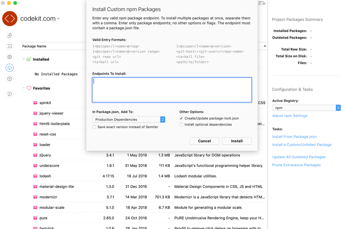 Download Codekit Npm